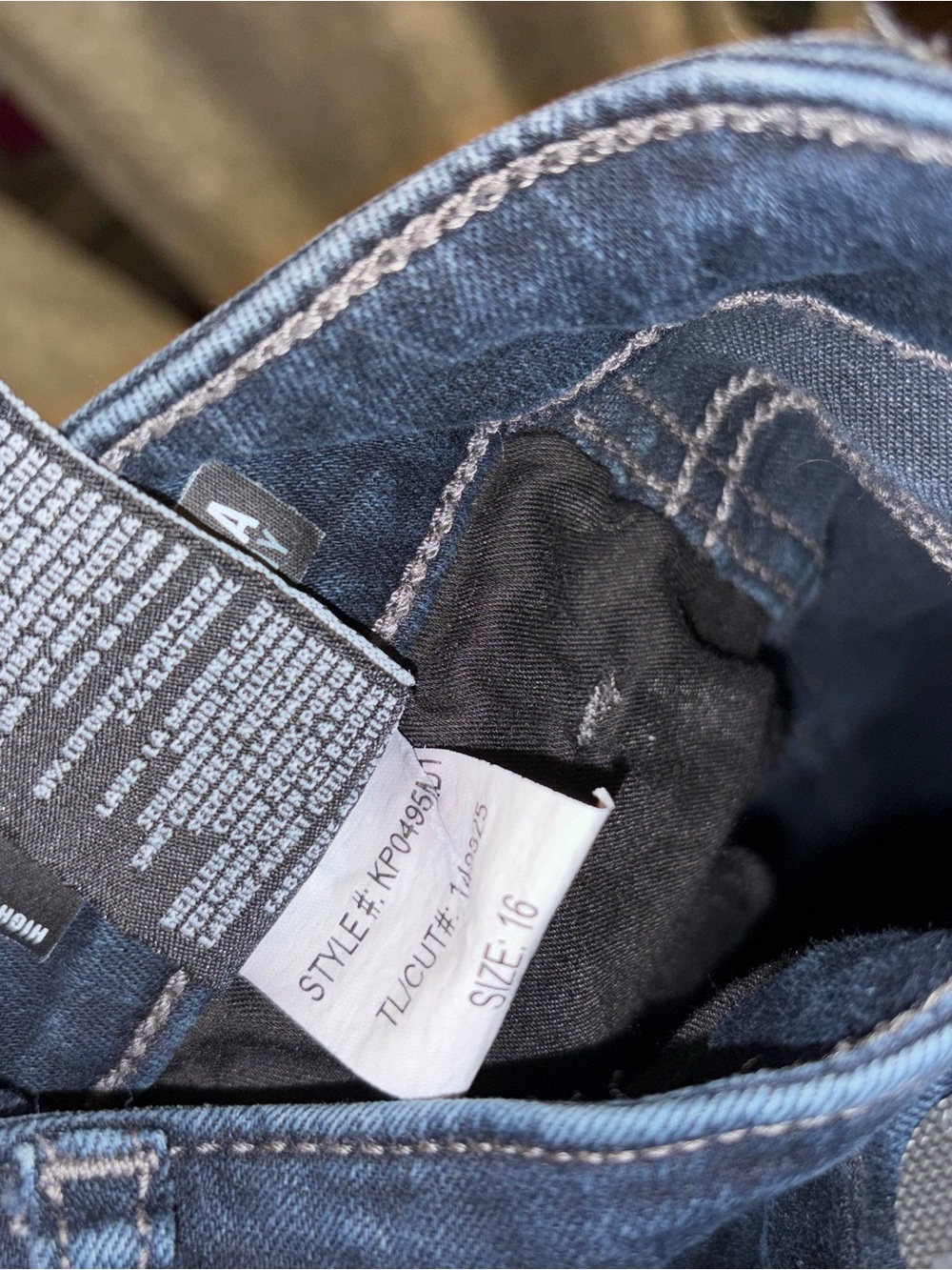 Kut from the Kloth Dark Blue Diana Fab Ab Skinny Jeans high rise nice! Size 16 - Picture 7 of 14